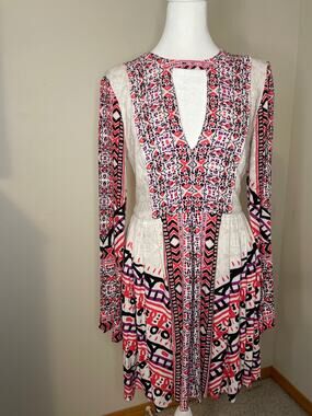 Free People Tegan Border Print Mini Dress Size 0